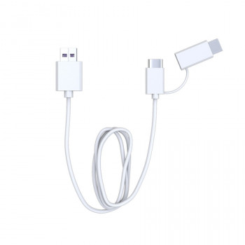 Cablu micro USB/Type C QC alb